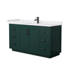Custom image for Green with Matte Black Trim / White Cultured Marble / No Mirror