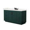 Custom image for Green with Matte Black Trim / White Quartz / No Mirror