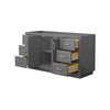 Custom image for Dark Gray with Brushed Nickel Trim / No Mirror