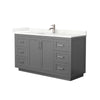 Custom image for Dark Gray with Brushed Nickel Trim / Giotto Quartz / No Mirror