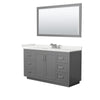 Custom image for Dark Gray with Brushed Nickel Trim / White Quartz / 58