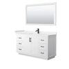 Custom image for White with Matte Black Trim / Carrara Cultured Marble / 58