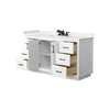 Custom image for White with Matte Black Trim / Carrara Cultured Marble / No Mirror