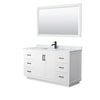 Custom image for White with Matte Black Trim / White Carrara Marble / 58