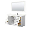 Custom image for White with Matte Black Trim / Giotto Quartz / 58