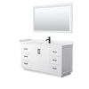 Custom image for White with Matte Black Trim / White Cultured Marble / 58