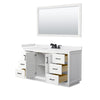 Custom image for White with Matte Black Trim / White Cultured Marble / 58