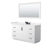 Custom image for White with Matte Black Trim / White Cultured Marble / 58