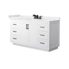 Custom image for White with Matte Black Trim / White Cultured Marble / No Mirror