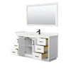 Custom image for White with Matte Black Trim / White Quartz / 58