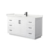 Custom image for White with Matte Black Trim / White Quartz / No Mirror