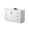 Custom image for White with Matte Black Trim / White Quartz / No Mirror