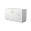 Custom image for White with Brushed Gold Trim / No Mirror