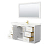 Custom image for White with Brushed Gold Trim / Giotto Quartz / 58