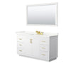 Custom image for White with Brushed Gold Trim / Giotto Quartz / 58