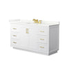Custom image for White with Brushed Gold Trim / Giotto Quartz / No Mirror