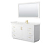 Custom image for White with Brushed Gold Trim / White Quartz / 58