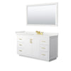 Custom image for White with Brushed Gold Trim / White Quartz / 58