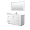 Custom image for White with Brushed Nickel Trim / Carrara Cultured Marble / 58