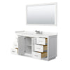 Custom image for White with Brushed Nickel Trim / Carrara Cultured Marble / 58