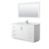 Custom image for White with Brushed Nickel Trim / White Carrara Marble / 58