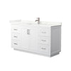 Custom image for White with Brushed Nickel Trim / Giotto Quartz / No Mirror