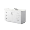 Custom image for White with Brushed Nickel Trim / Giotto Quartz / No Mirror