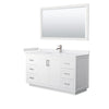 Custom image for White with Brushed Nickel Trim / White Cultured Marble / 58