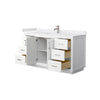 Custom image for White with Brushed Nickel Trim / White Cultured Marble / No Mirror
