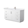 Custom image for White with Brushed Nickel Trim / White Cultured Marble / No Mirror