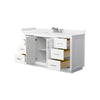 Custom image for White with Brushed Nickel Trim / White Cultured Marble / No Mirror