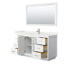 Custom image for White with Brushed Nickel Trim / White Quartz / 58