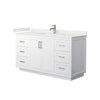 Custom image for White with Brushed Nickel Trim / White Quartz / No Mirror