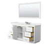 Custom image for White with Brushed Nickel Trim / White Quartz / 58