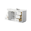 Custom image for White with Brushed Nickel Trim / White Quartz / No Mirror