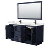 Custom image for Dark Blue with Matte Black Trim / White Quartz / 58