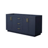 Custom image for Dark Blue with Brushed Gold Trim / No Mirror