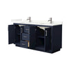 Custom image for Dark Blue with Brushed Nickel Trim / Giotto Quartz / No Mirror