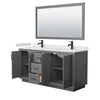 Custom image for Dark Gray with Matte Black Trim / White Cultured Marble / 58