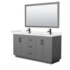 Custom image for Dark Gray with Matte Black Trim / White Quartz / 58