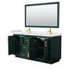 Custom image for Green with Brushed Gold Trim / Carrara Cultured Marble / 58