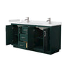Custom image for Green with Brushed Nickel Trim / White Cultured Marble / No Mirror