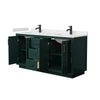 Custom image for Green with Matte Black Trim / Carrara Cultured Marble / No Mirror