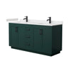 Custom image for Green with Matte Black Trim / Carrara Cultured Marble / No Mirror