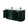 Custom image for Green with Matte Black Trim / White Cultured Marble / No Mirror