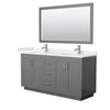 Custom image for Dark Gray with Brushed Nickel Trim / White Quartz / 58