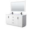 Custom image for White with Matte Black Trim / White Carrara Marble / 58