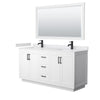 Custom image for White with Matte Black Trim / White Cultured Marble / 58