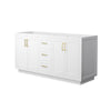 Custom image for White with Brushed Gold Trim / No Mirror