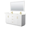Custom image for White with Brushed Gold Trim / Giotto Quartz / 58